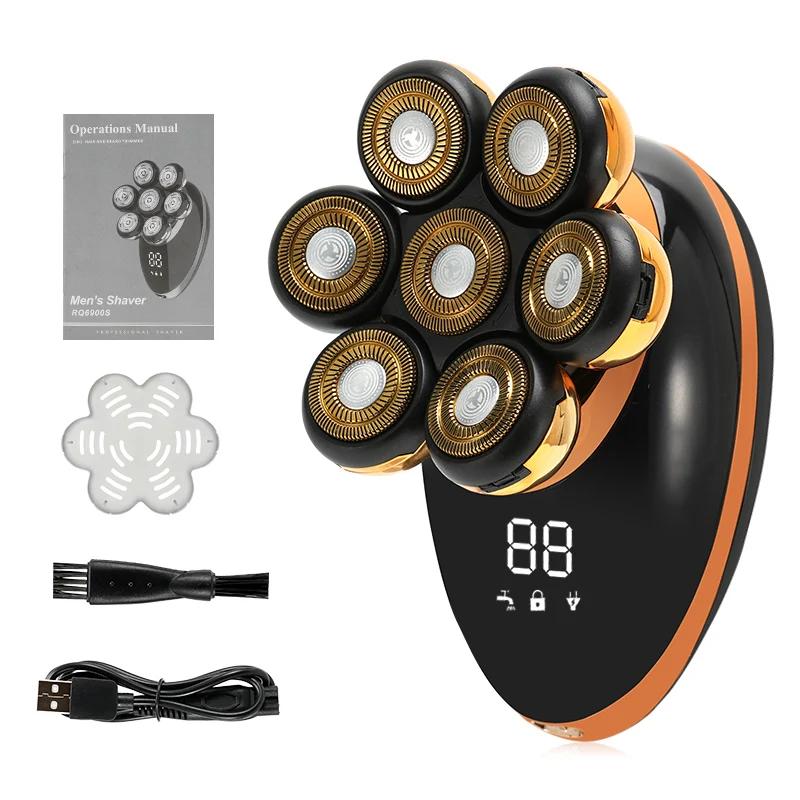 

Нова голівка для гоління для чоловіків 7D Незалежна 7-лезова Плаваюча головка Акумуляторна Водонепроникна Електрична голівка Багатофункціональний тример для чоловіків для щоденного використання