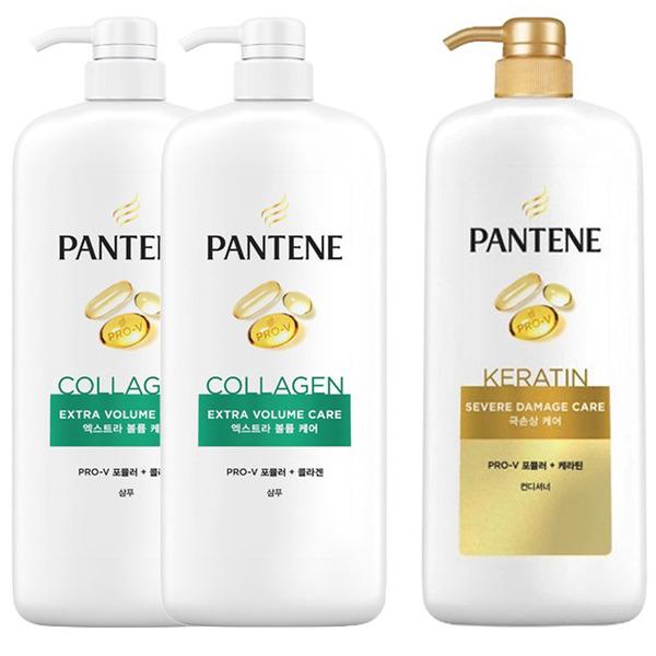 Pantene Extra Volume Care 1200ml Shampoo x 2 + Extreme Damage Care 1200ml Conditioner x 1