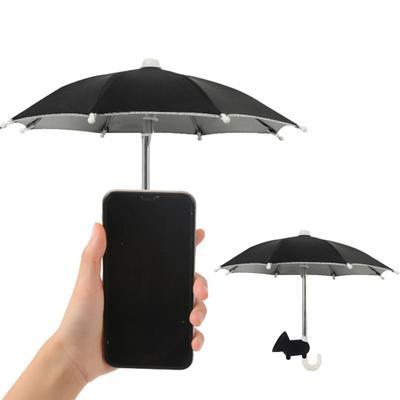 Handy-Regenschirm, verstellbar, mit Saugnapf, Schweinchen-Motiv, Telefonständer, Halter, universeller Sonnenschutz für den Außenbereich, Telefonzubehör