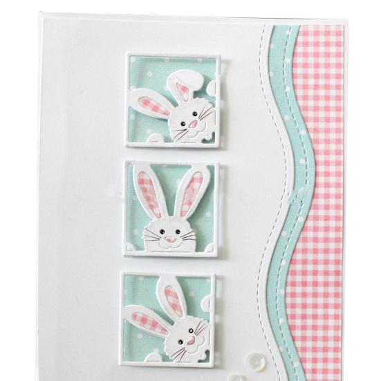 3Pcs Easter Rabbit Cutting Die DIY Scrapbooking Paper Cards Embossing Stencil