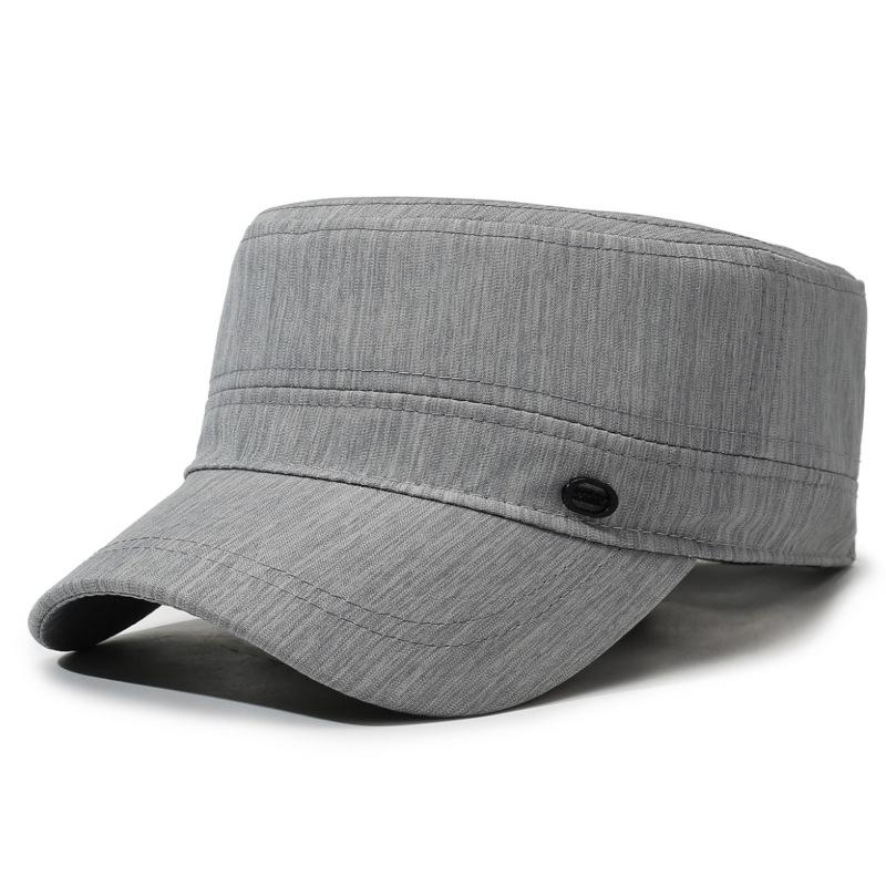Spring Autumn Men's Flat Top Hat Sunscreen Sun Hat Outdoor Sunshade Cap for The Elderly