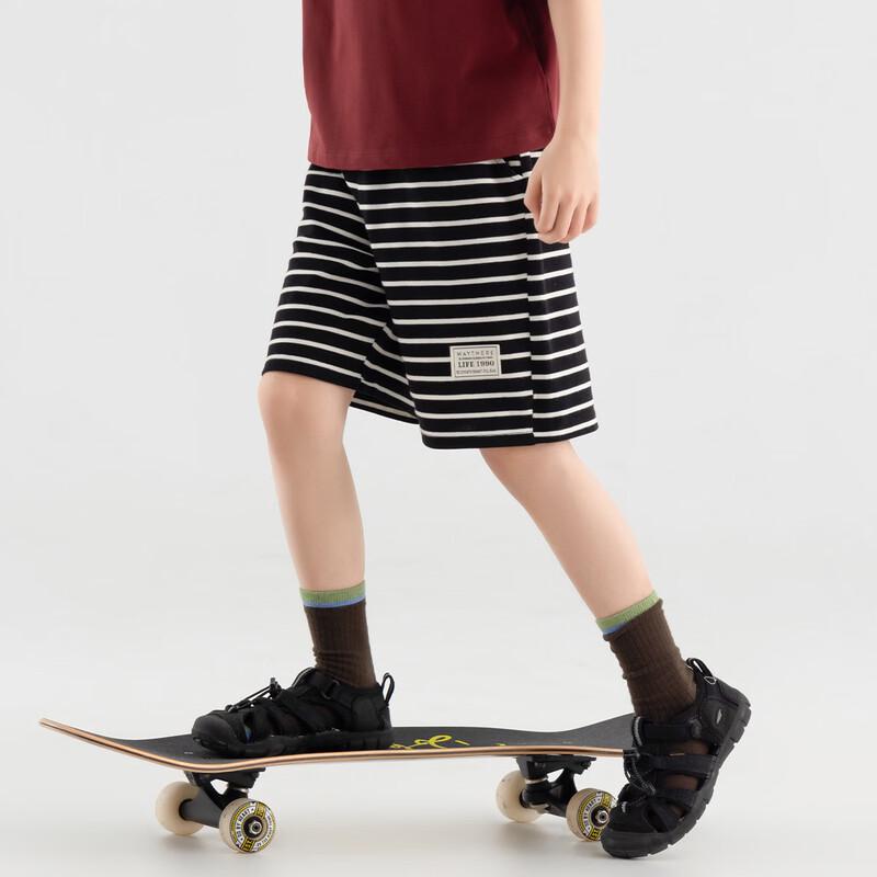 Boys  Summer Striped Knit Casual Shorts 140