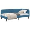 L Shaped Bed Frame Blue 90 X 200 Cm Velvet