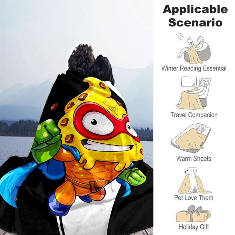 1pc Blanket Superthings3 Print Design, Lightweight Blanket for Sofa, Bed- Soft &Warm, Gift for All Seasons like Christmas, Halloween