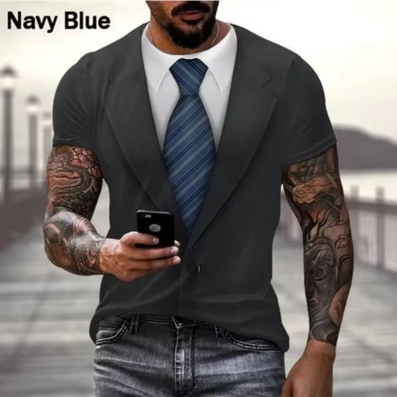 Forever Men Nep Pak 3D T-shirt Smoking Vlinderdas 3D Geprinte T-shirts Mannen Cosplay Herenkleding Kwaliteit T-shirts Zomer Streetwear Tops M