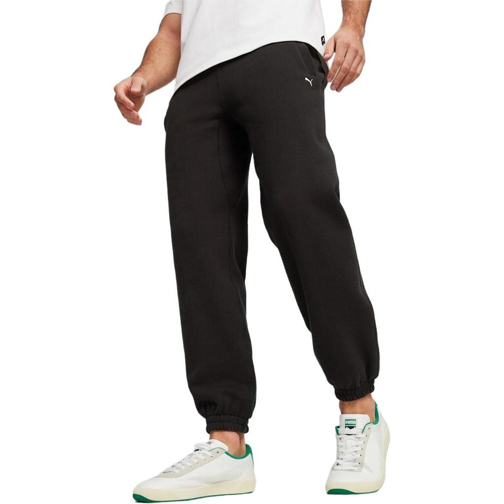 Puma Solid Color High Waist Tapered Knit Training Pants Men Bottoms Black 624007-01