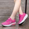 Fashion Women Platform Shoes Breathable Mesh Rocker Shoes Wedge Heels Non-slip Casual Walking Shoes