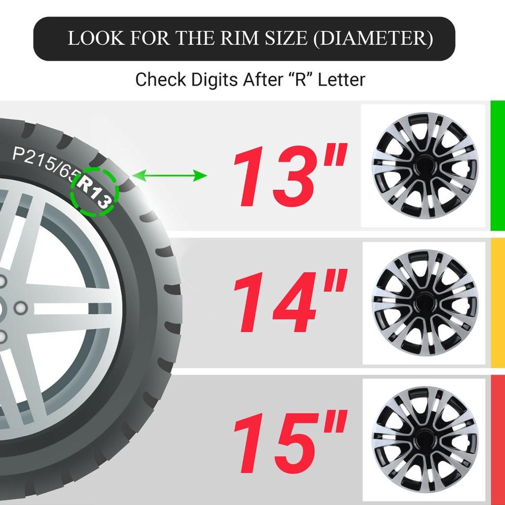13 14 15 inches 4pcs per set Car Wheel Hub Cap Replacement for R1 cars.4 Pieces