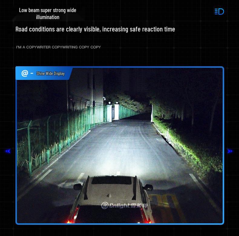 Shelite G-pro 110W LED Car Headlight H1H4H7H11 High/Low Beam