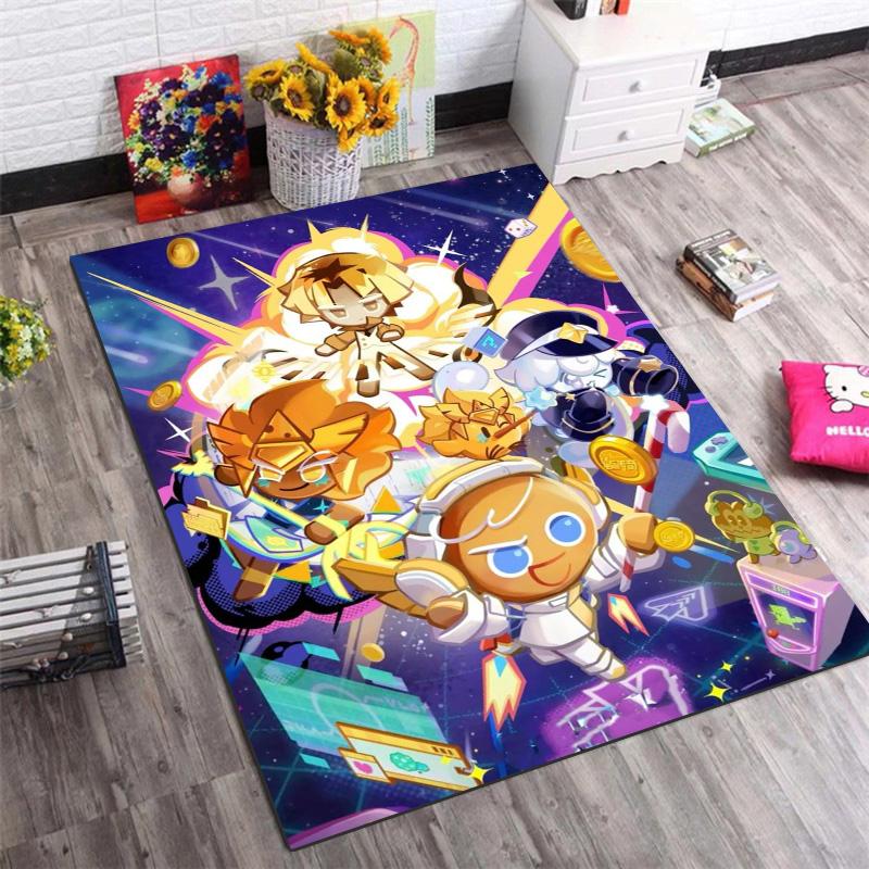 

Cookie Run Kingdom Circus Area Rug, Cartoon Cookie Non-Slip Floor Mat 40x60cm( 15x23in )