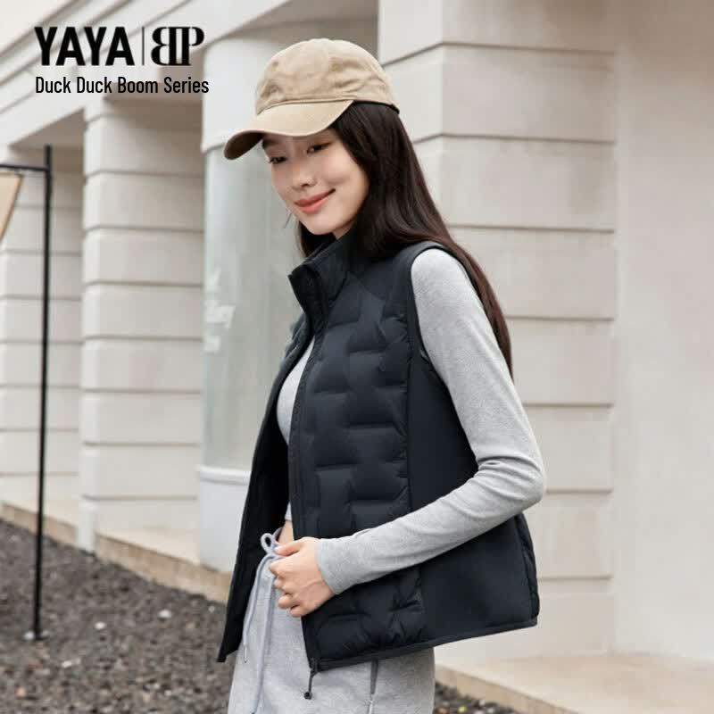 YAYA Women s Stand-Collar Short Down Vest L