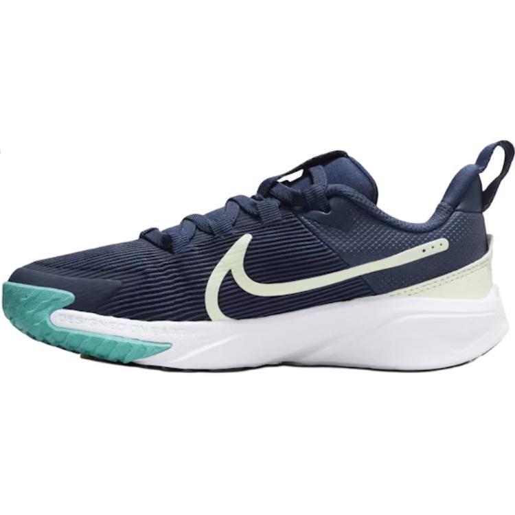 Nike Star Runner 4 PS Midnight Navy Volt Tint Kids Sneakers Blue Dusty-Cactus White DX7614-409