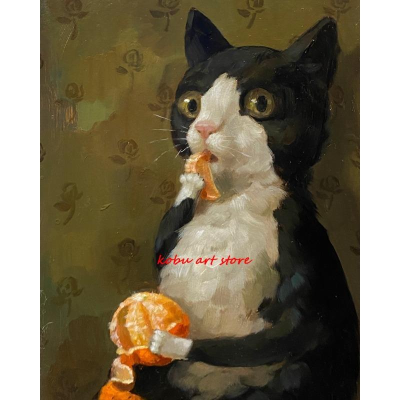 Vintage Funny Puppy Eating Donut Art Poster Print Cute Amusing Kitten Eating Snacks Canvas Painting Living Room Wall Home Decor