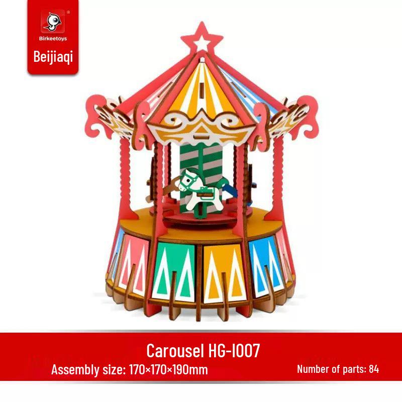 3D Wooden Puzzle Model Kit for Kids and Adults - Educational Brain Toy and Gift