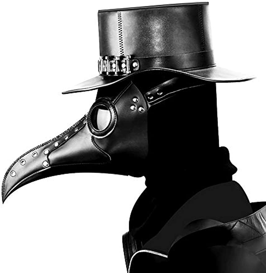 Unique Plague Doctor Mask with Adjustable Straps - Durable & Lightweight for Halloween & Cosplay Events