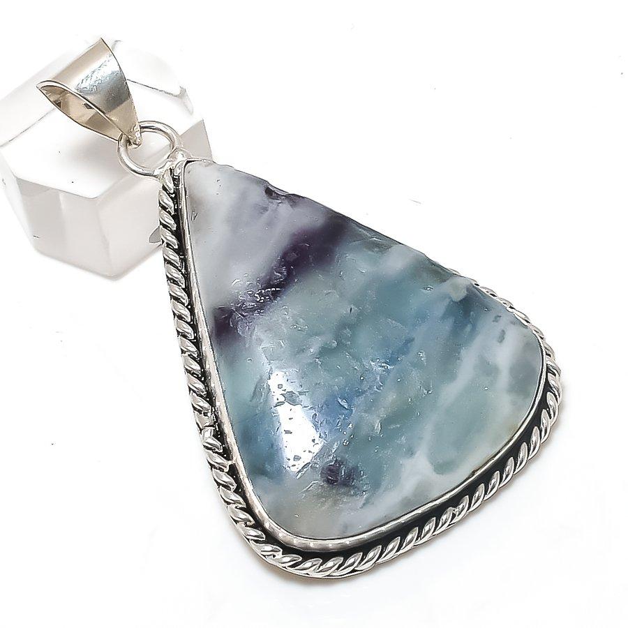 

Флюорит Драгоценный Камень Ювелирная Подвеска из Стерлингового Серебра 925 пробы 2,36