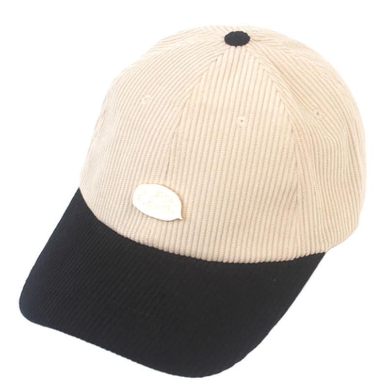 Universal Chemistry Corduroy Ivory Black Ballcap Corduroy  Ball Cap