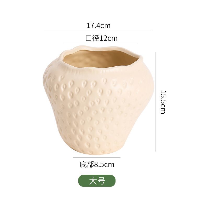 European Style Ceramic Strawberry Vase Colorful Potted Ornaments Living Room Dining Table Hydroponic Flower Ware Strawberry Vase