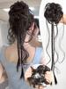 Chinese Style Flower Bud Head Synthetic Hair extension Wigs Natural Fluffy Slightly Curly Twisted Braid Wig Hair Accessories