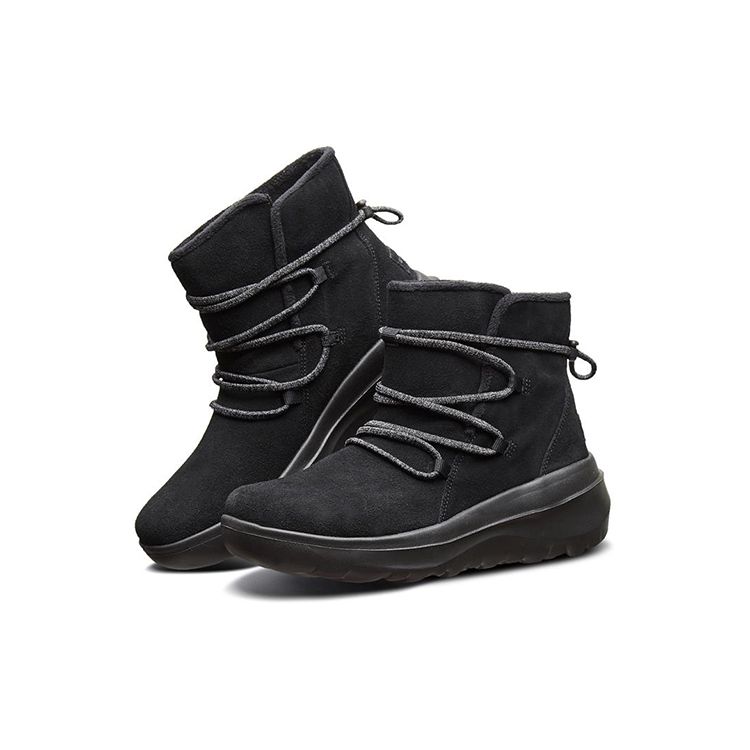 Skechers Skyhigh Ultra Durable Comfortable Round Toe Short Snow Boots Women boots Black 15547-BBK