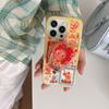 Kawaii Cartoon Magnetic Phone Case For iPhone 16 Pro 15 14 13 Pro Max Shockproof Cover with Magsafe Stand Holder Hard Cases Capa
