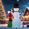 2.4M/8FT Inflatable Toys Christmas Decorations Snowman and Santa Built-in LED Lights Up Model Ornaments Xmas Party Decor Props
