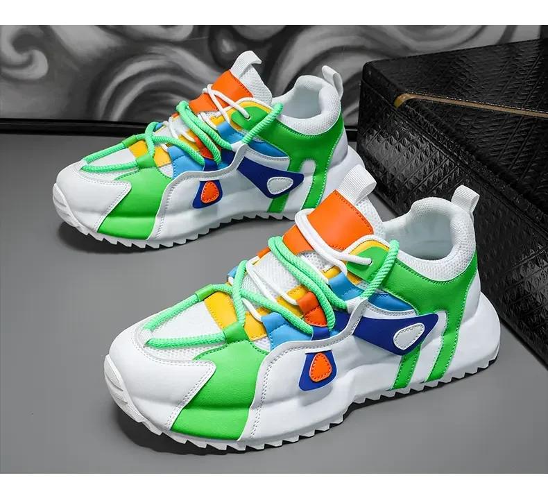 Modische klobige Turnschuhe für Herren, Winter, Plüsch, warme Schneeschuhe, modisch, lässig, Obermaterial aus Mikrofaserleder, erhöhte interne Plattform, Sportschuhe