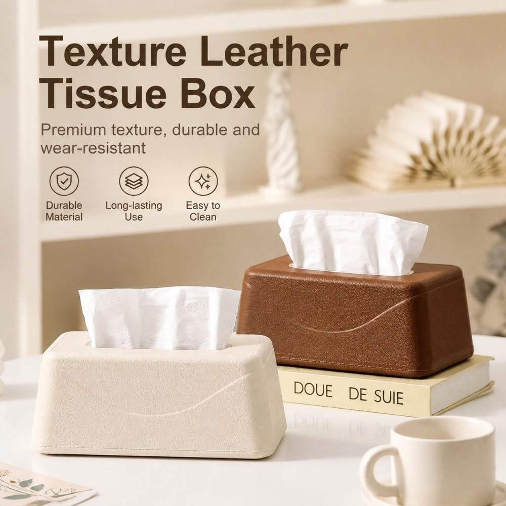 Built-in Spring Tissue Box Holder Large Capacity Paper Holder Durable Tissue Box Cover Living Room