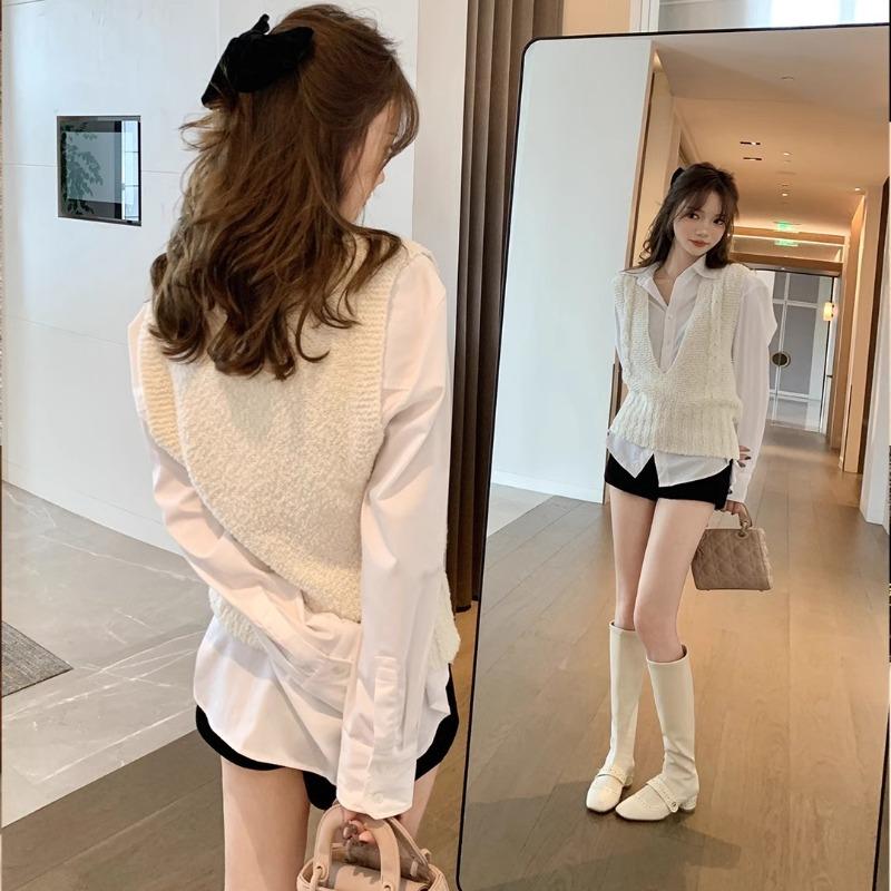 ! Shoes Square Head Rivet Rear Zipper Medium and High Elastic Boots Women's Skinny Short Boots