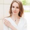 [KOAI] Amethyst Silver Magatama Birthstone Necklace for Women