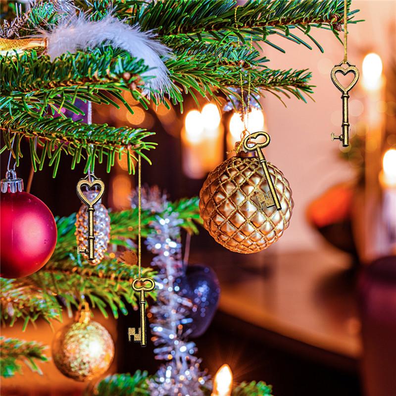 40Pcs Mixed Small Keys Charms Vintage Bronze Metal Love Key Pendant Fine Trendy DIY Jewelry Necklace Craft Decoration