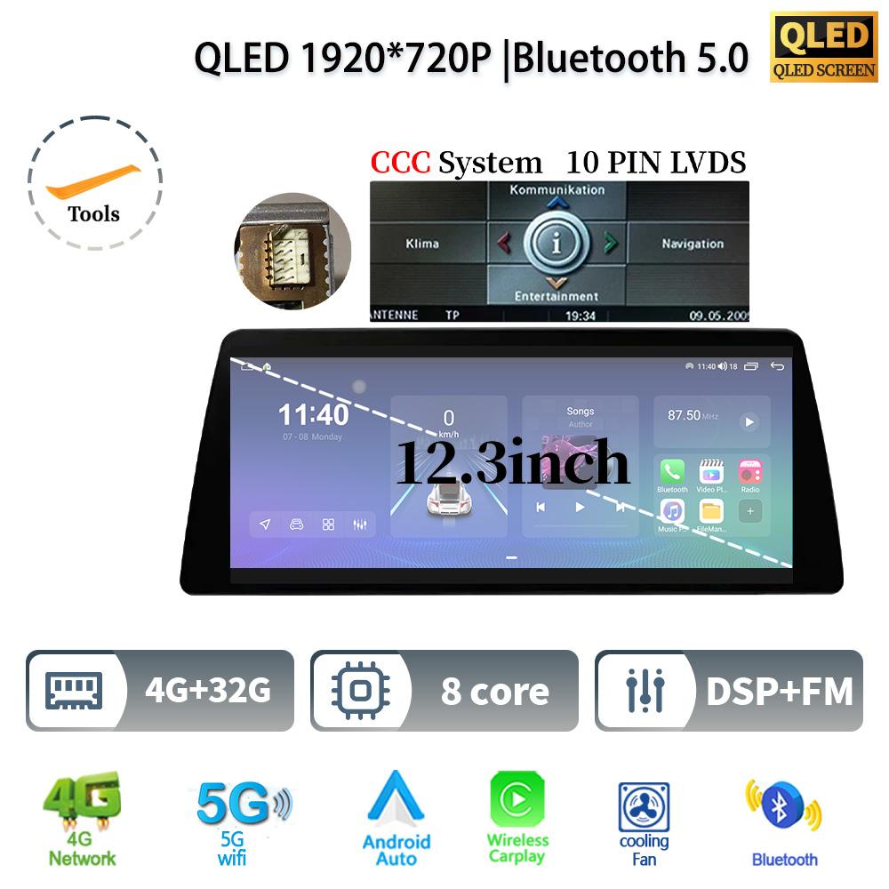 

12,3 для BMW 7 серии E65 E66 Android 14 автомобильное радио мультимедиа стерео 4G GPS навигация WIFI беспроводной BT CarPlay сенсорный экран CHINA