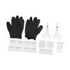 42pcs Body Piercing Kit Stainless Steel Different Shapes Needles Piercing Clamps for Ears Navel Tongue