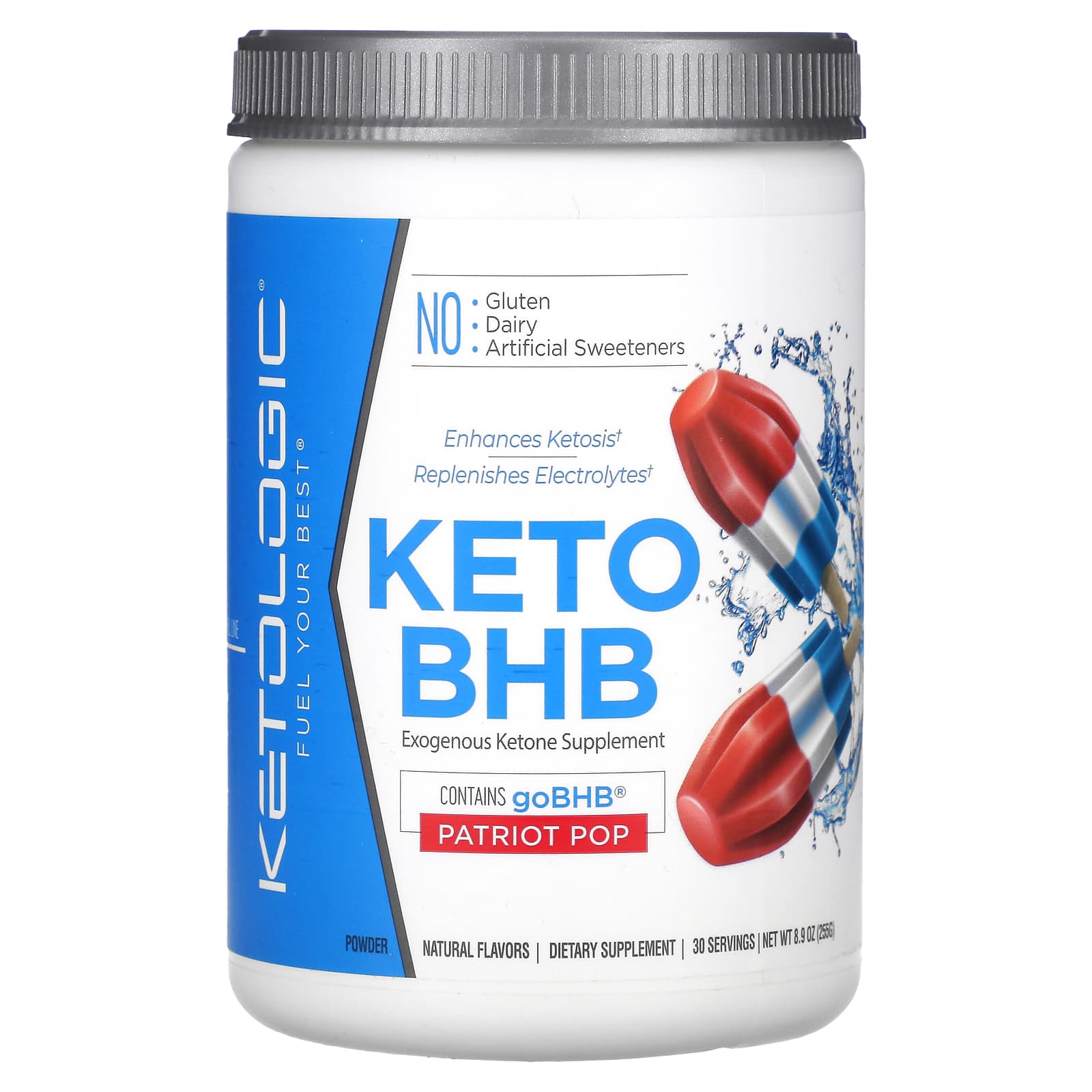 

KetoLogic, Keto BHB, Patriot Pop, 8.9 oz (255 g)