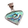 Natural Abalone Shell Gemstone 925 Solid Sterling Silver Gift Pendant 1.75" A2f47