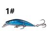 5PCS 5.7CM 6GJapanese-style Sinking Minnow Vibrating Five-eye Fishing Lure, Artificial Bait for All Swimming Layers, Minnow Hard