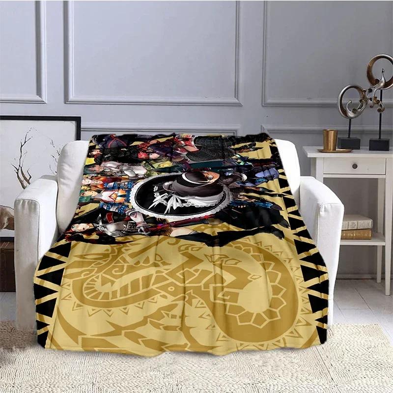 Game Monster Hunter Dragon Blanket for Children, Flannel Blanket, Soft and Comfortable, Home and Travel, High Quality