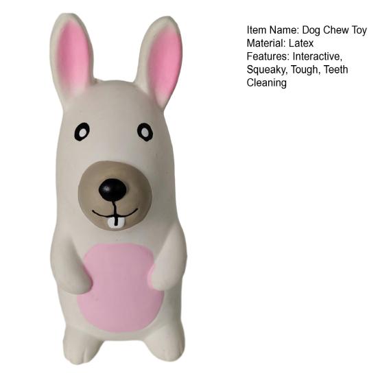 Unzerstörbares Quietsche-Hundespielzeug für aggressive Kauer Robustes Latex-Nilpferd-Kuh-förmiges Hundekau-Spielzeug für kleine, mittlere und große Hunde
