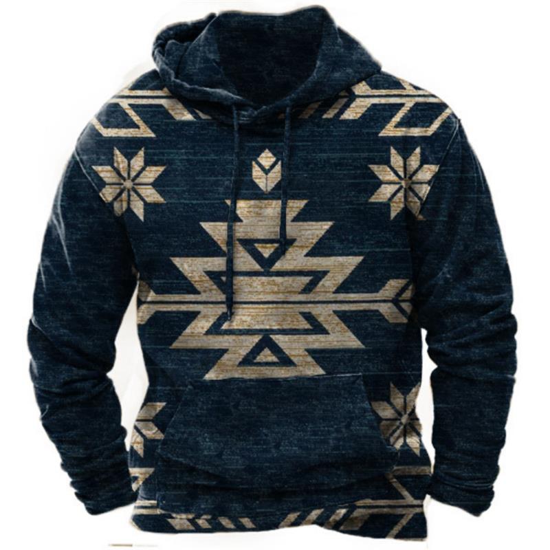Efterår Vintage Herre Sweatshirt Langærmet Hættetrøje Til Mænd Oversized Mands Tøj Afslappet Indisk Harajuku Top Mandlig Hættetrøje Med Hætte