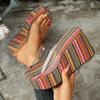 Sandali a ciabatta da donna in PVC trasparente con punta aperta Estate Zeppa 10 cm Tacchi Alti Pantofole da donna Piattaforma Casual Sandali