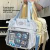 Women's Large Capacity Transparent Messenger Bag College Style Single Shoulder Bags