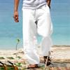 2023 Men's Hip Hop Breathable Cotton Linen Slimming Beach Pants