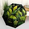 1pc Nature Plants Automatic Open/close Umbrella, 8-Rib Sturdy Structure, Auto Folding/Opening, Portable Travel Umbrella for Women,060