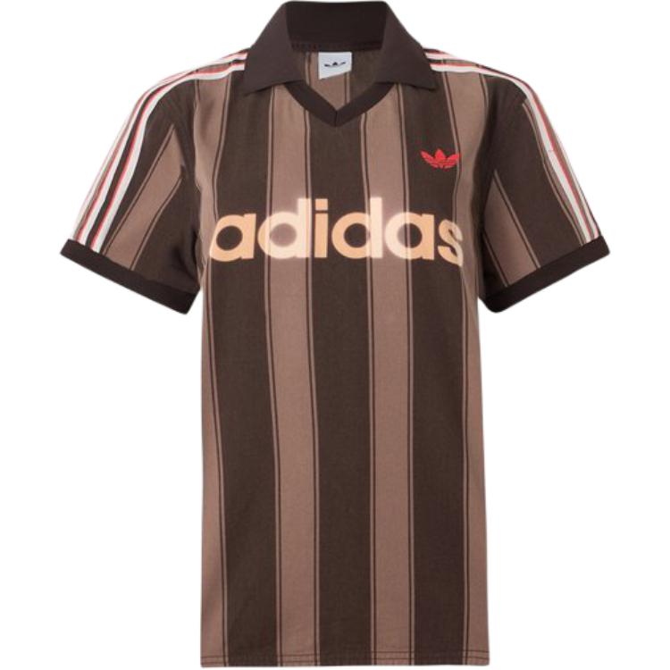 

Adidas Originals Striped Short Sleeve Polo Shirt Women tops KD5450 XS