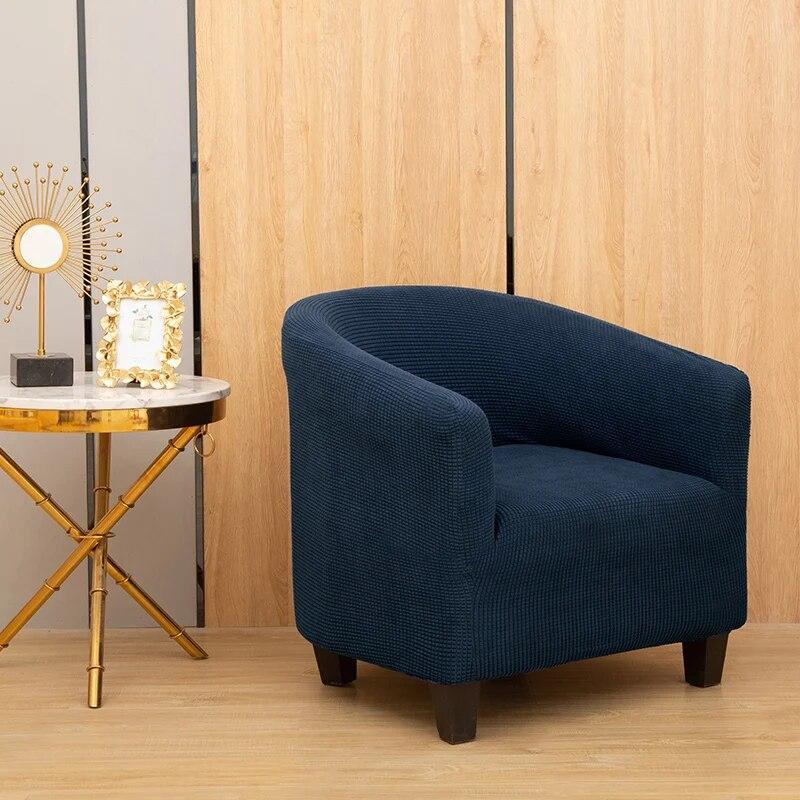 Club Chair Cover Tub Sofa Cover Polar Fleece Single Sofa Couch Cover Stretch Sofa Slipcovers For Living Room Study Bar Counter