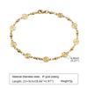 Stainless Steel Anklets Bracelet for Women, Flower Heart Seashell Charms Layered Anklets, Waterproof Gold Plated Anklet