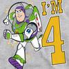 Toy Story Childrens/Kids IÂ´m 4 Buzz Lightyear Heather Birthday Pullover Hoodie