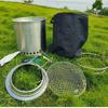 304 Stainless Steel Firewood Stove Outdoor Windproof and Warm Camping Stove Portable Picnic Barbecue Stove Camping Accessories