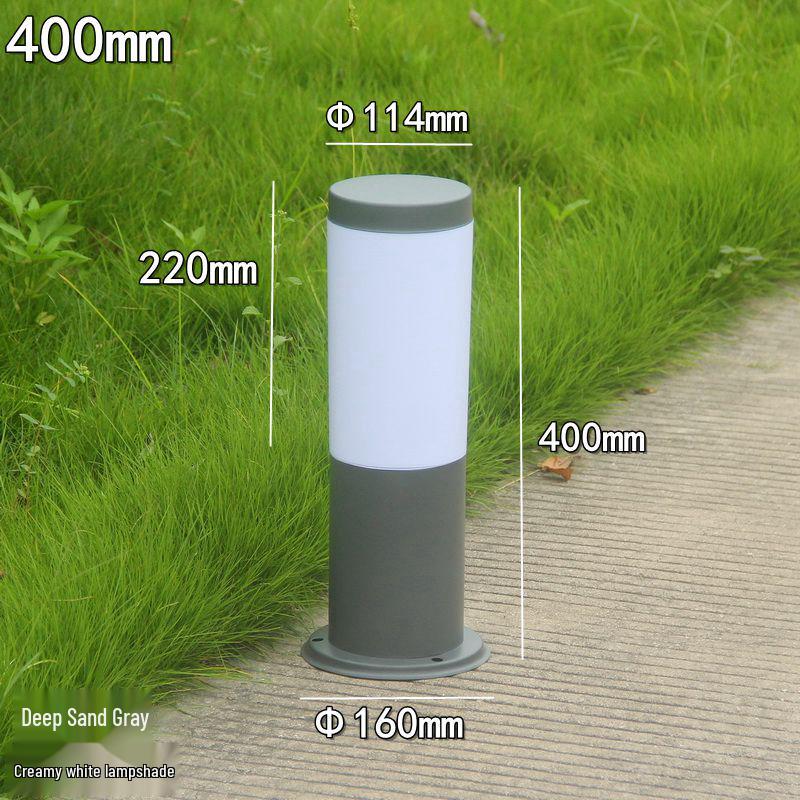 Stainless Steel LED Garden Lights - Waterproof Outdoor Cylindrical Ground Lights for Villas and Courtyards.