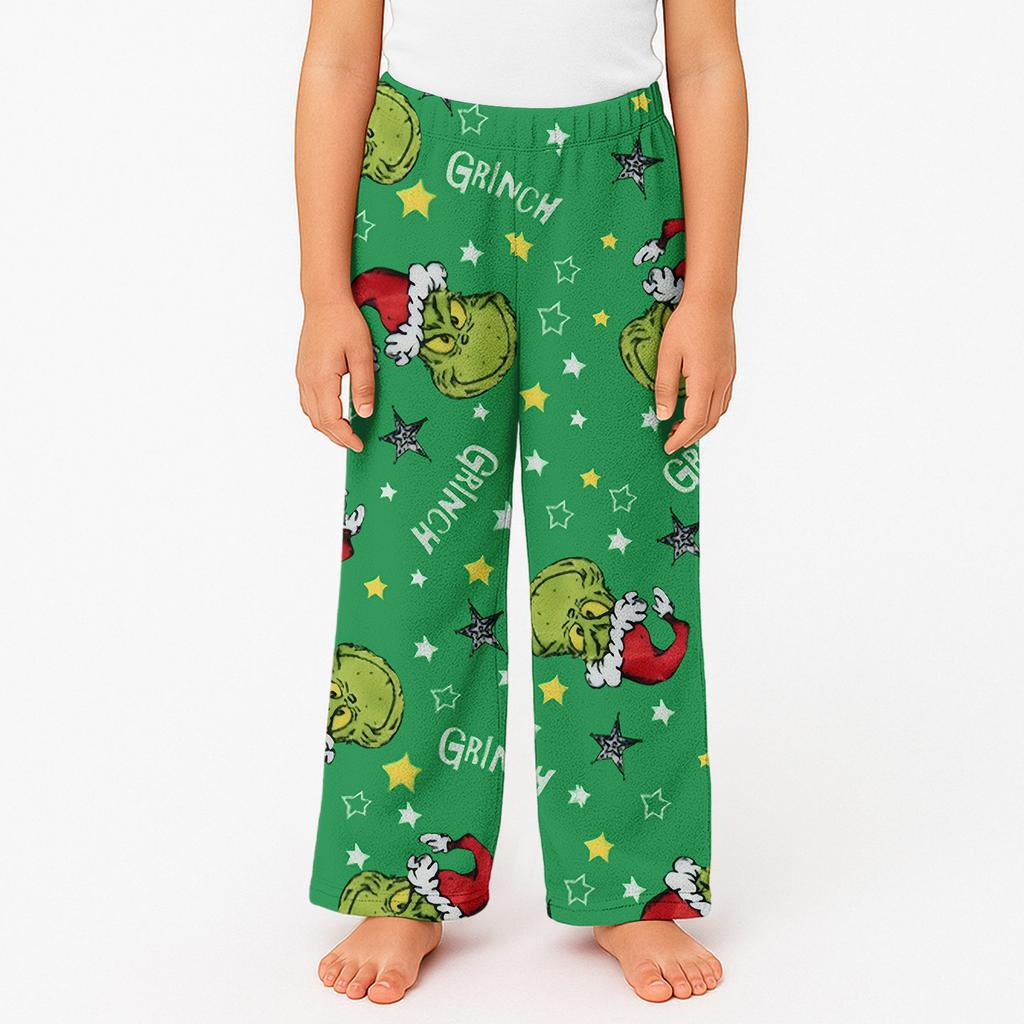 Children's Winter Pants Full Length Long Trousers Printed Pants